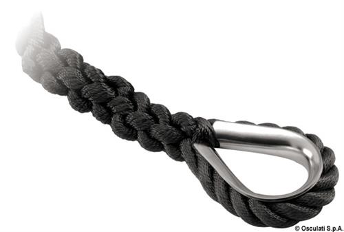 Cima ormeggio nera 14 mm x 12 m